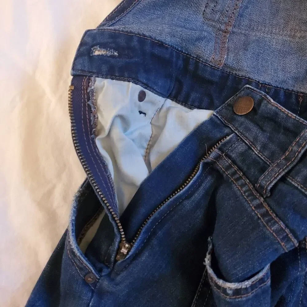EUC Free People Blue Jean Overalls Size 30